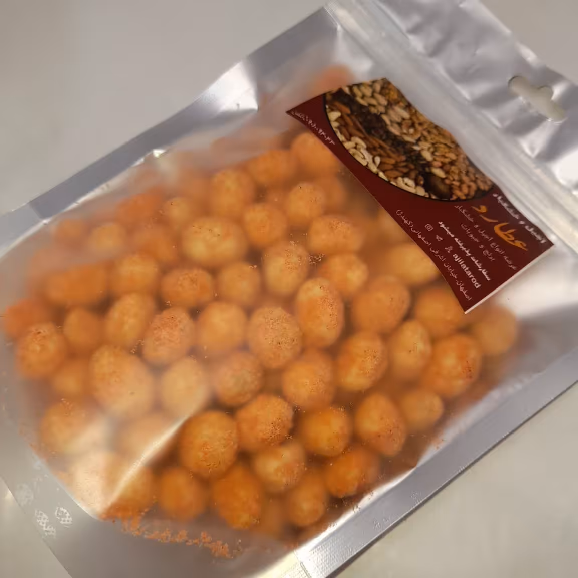 بادام زمینی روکش دار با طعم کچاب  وزن 230 گرم