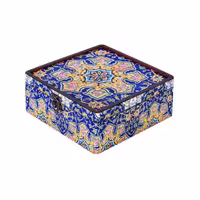 02601056- صندوقچه دکوپاژ مربع بزرگ20در20در8-ستاره-ماهد