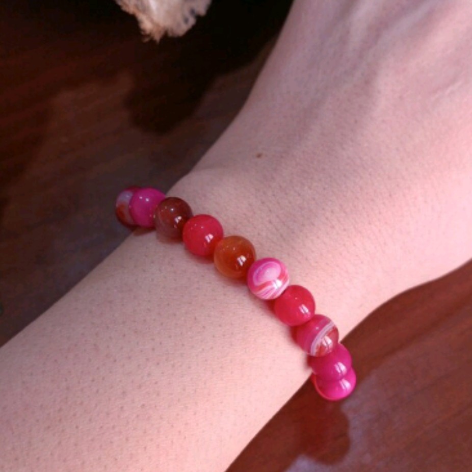 دستبند سنگ عقیق قرمز