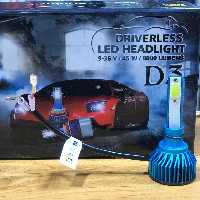 هدلایت D3 پایه H1 برند MZM دو طرفه چیپست COB  تک رنگ یخی