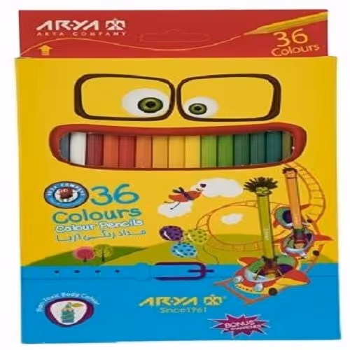 مداد رنگی 36 رنگ آریا مدل 3018