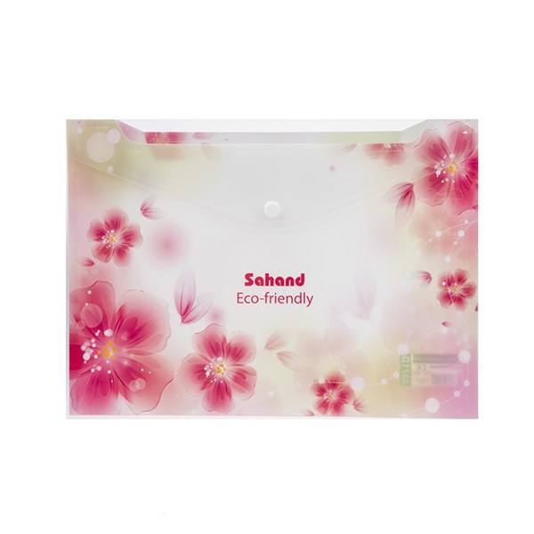 پوشه دکمه دار سهند طرح گل پامچال سایز A4