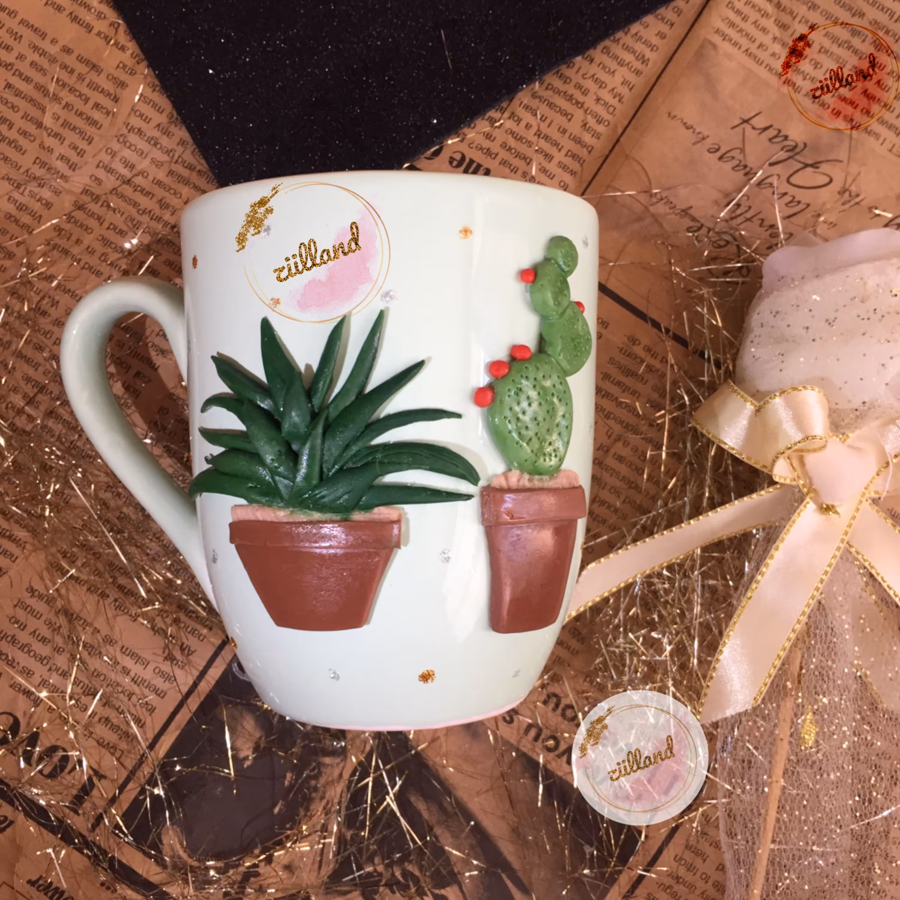 ماگ سرمیکی کاکتوس  بسیار زیبا