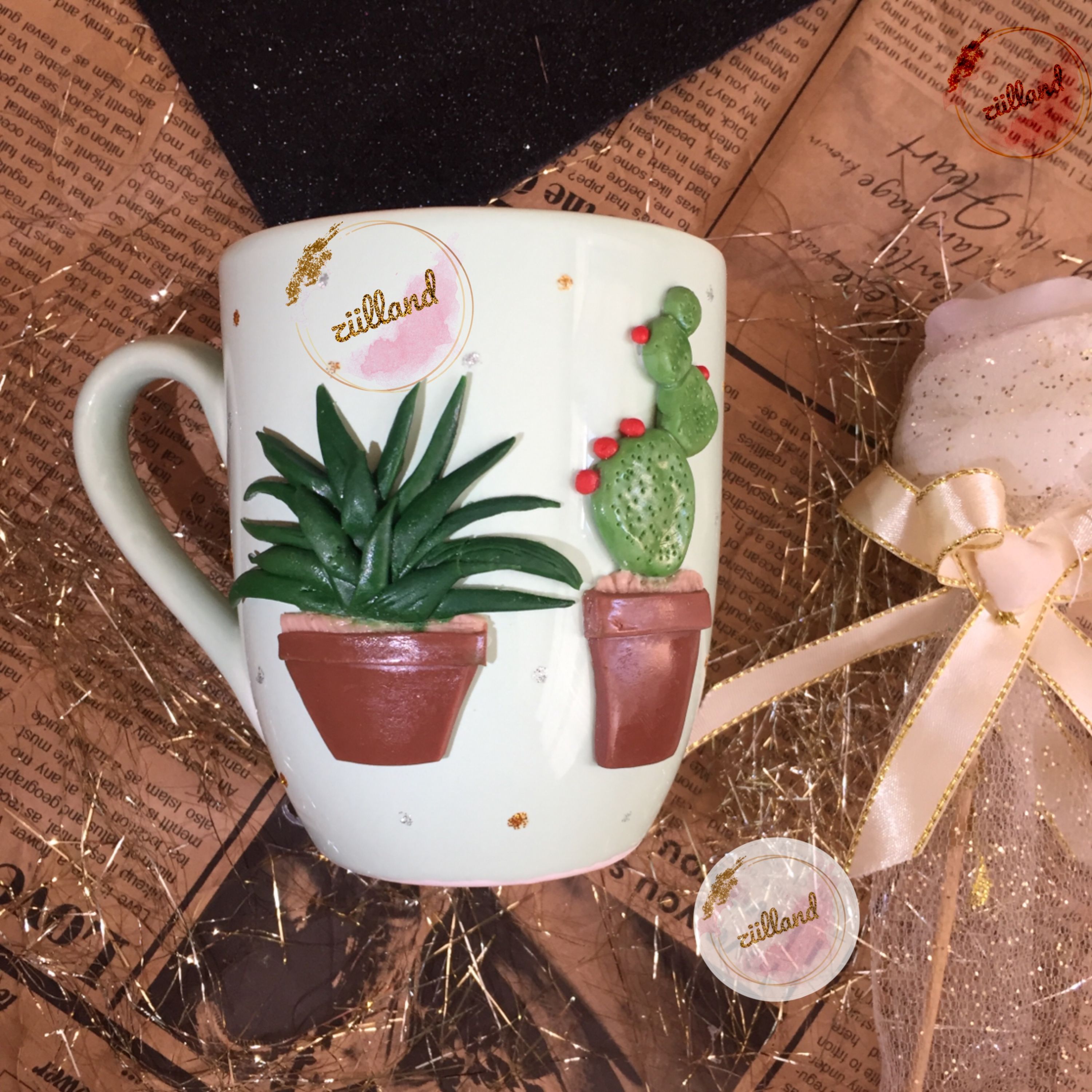 ماگ سرمیکی کاکتوس  بسیار زیبا