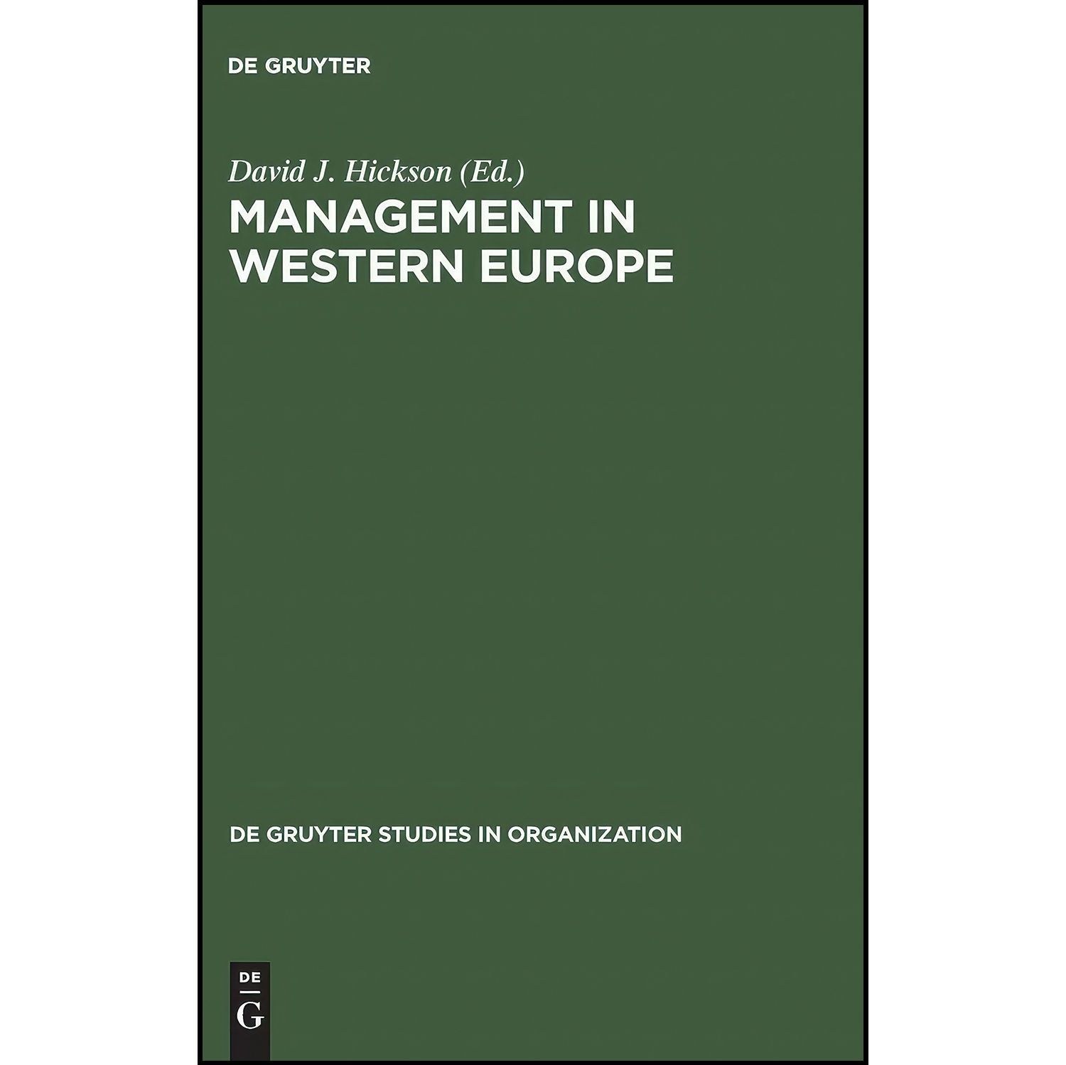 کتاب زبان اصلی Management in Western Europe اثر David J Hickson