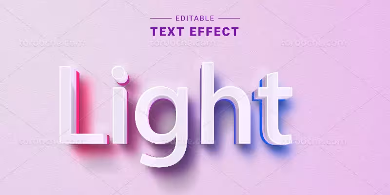 وکتور سه بعدی افکت متنی | گرافیک با طعم تربچه