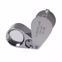 لوپ ( ذره بین ) جواهر شناسی - سنگ - تمبر - خواندن متن و سایر فلزی به همراه LED