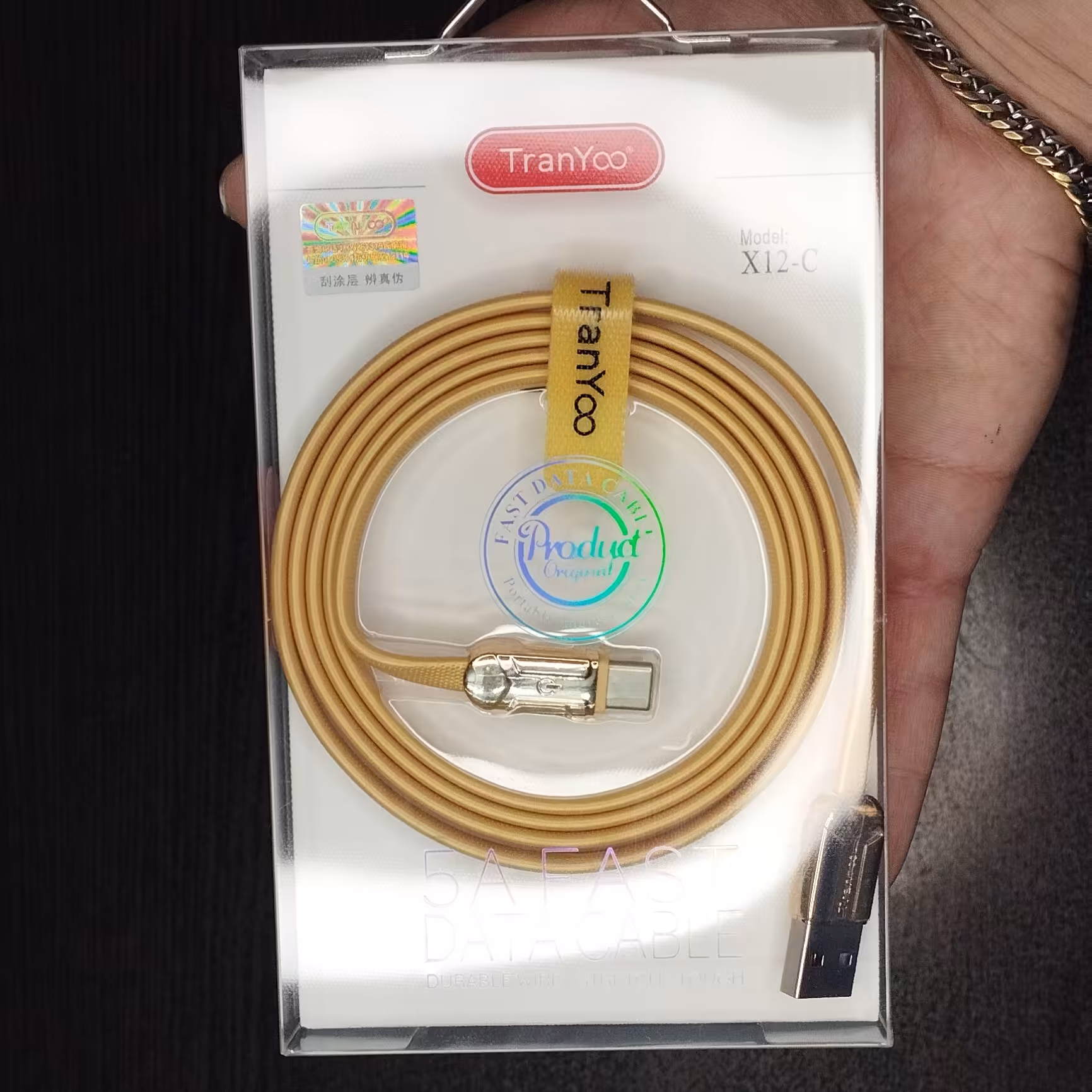 کابل شارژ تایپ سی ترانیو فانتزی پهن جنس خوب