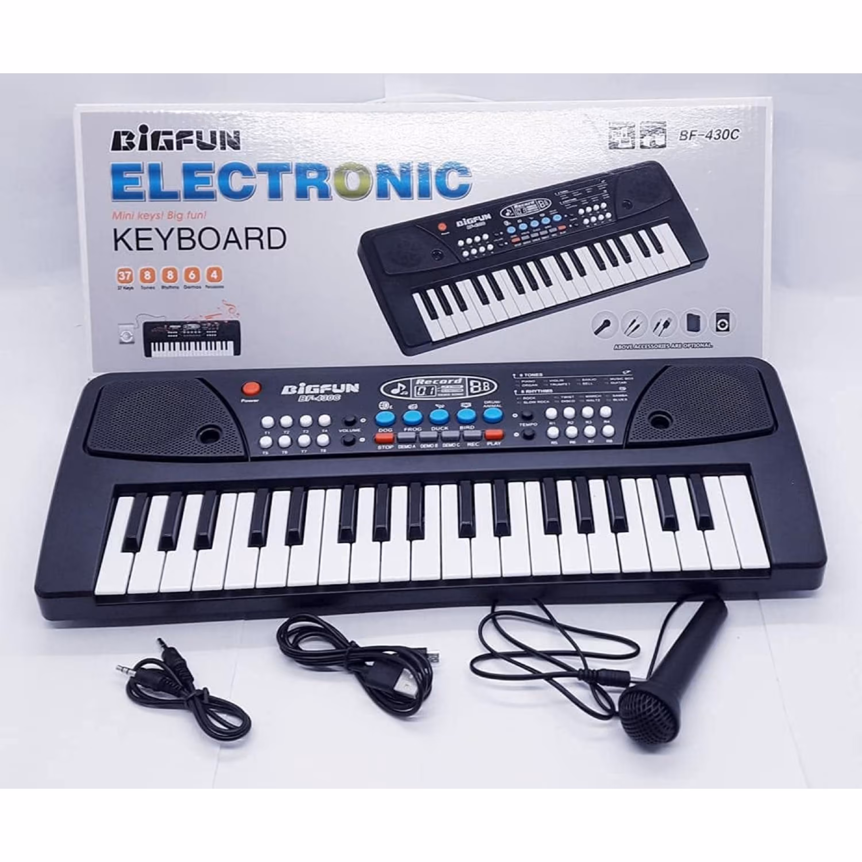 ارگ BIGFUN سری 430C،به همراه میکروفن،37 کلید