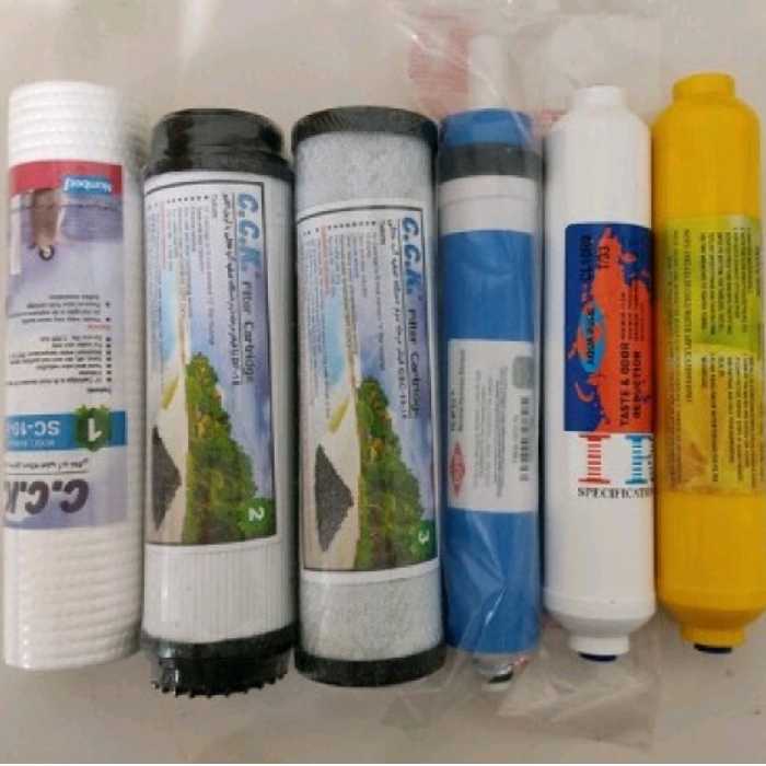 فیلتر دستگاه تصفیه آب خانگی مجموعه شش عددی