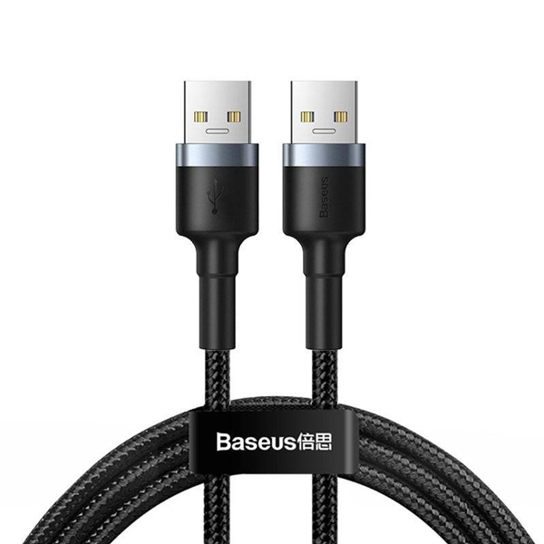 کابل دوسر نری 30 USB باسئوس Baseus cafule Cable USB30 Male TO USB30 Male 2A 1m Dark gray