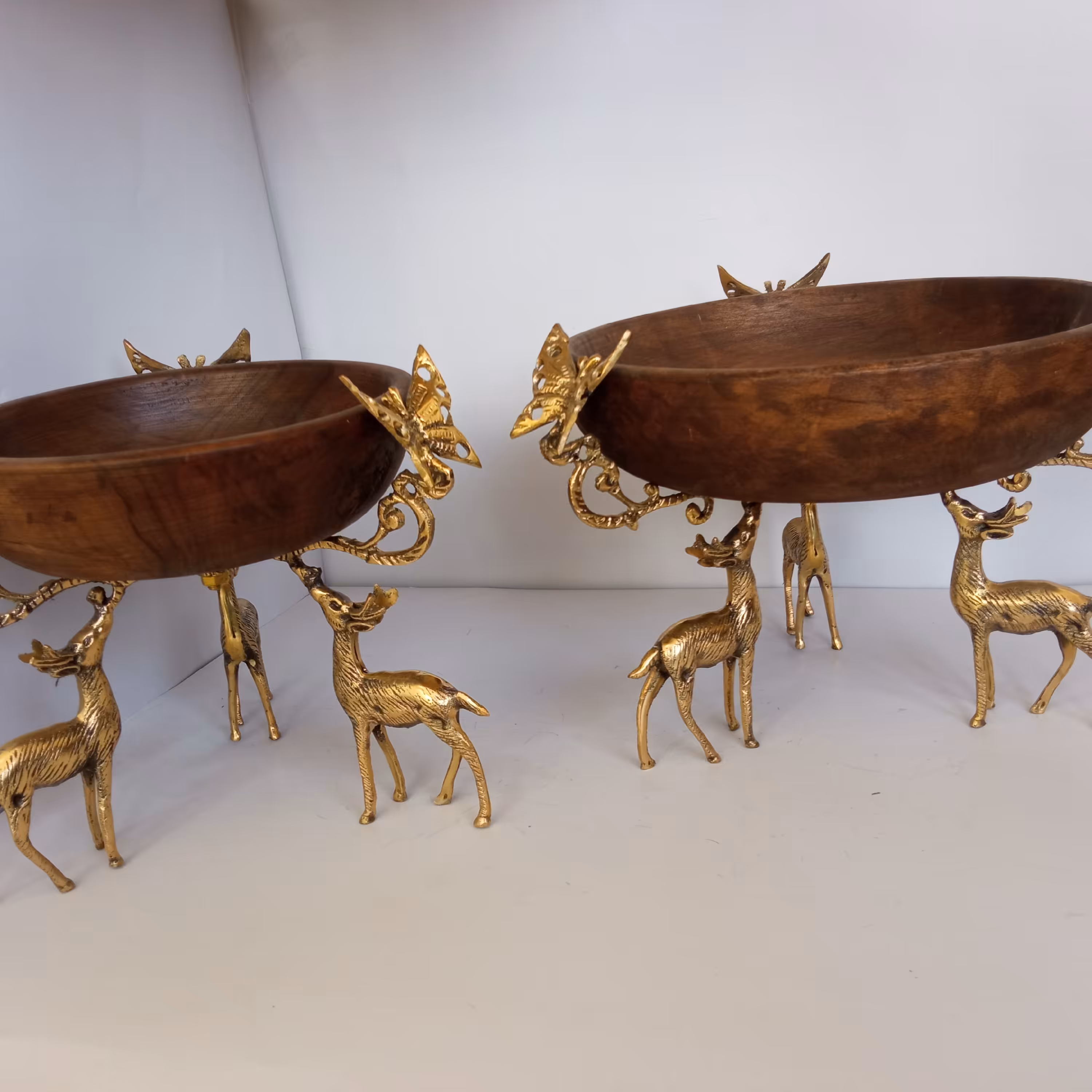 سرویس پذیرایی سه پارچه  میوه خوری آجیل خوری شکلات خوری چوب گردو