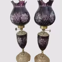 شمعدان خورشیدی کریستال بنفش