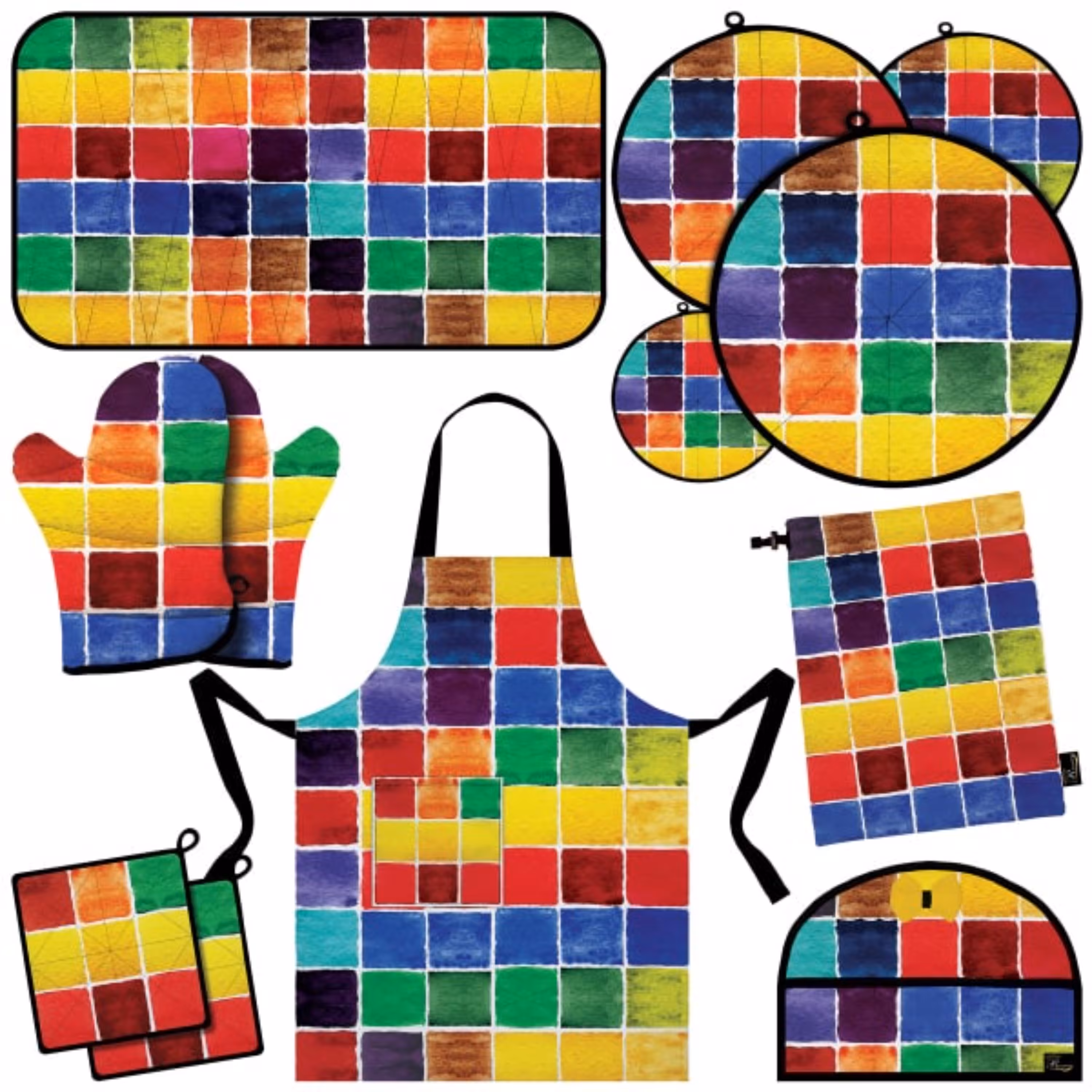 سرویس آشپزخانه 13 تکه کامل مخمل مخصوص جهیزیه مدل S1-517 شرکت رنس