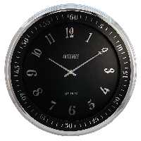 ساعت دیواری آرتمیس مدل 2037 سیلور(نقره ای)صفحه مشکی