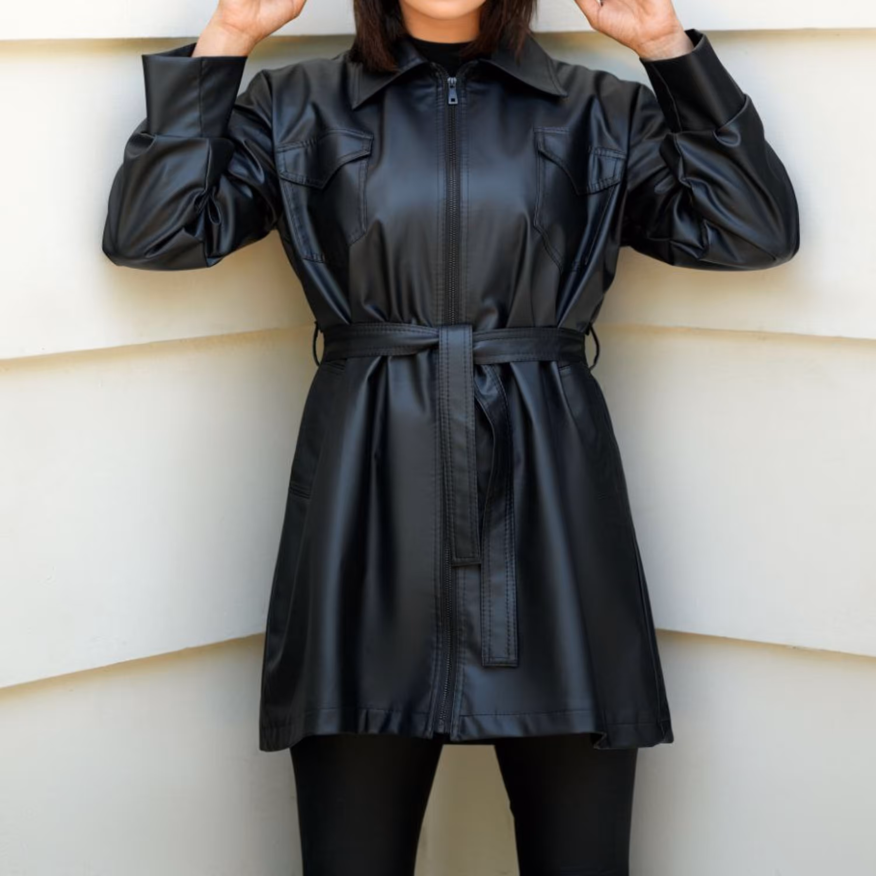 پالتو چرم درجه یک آستردار