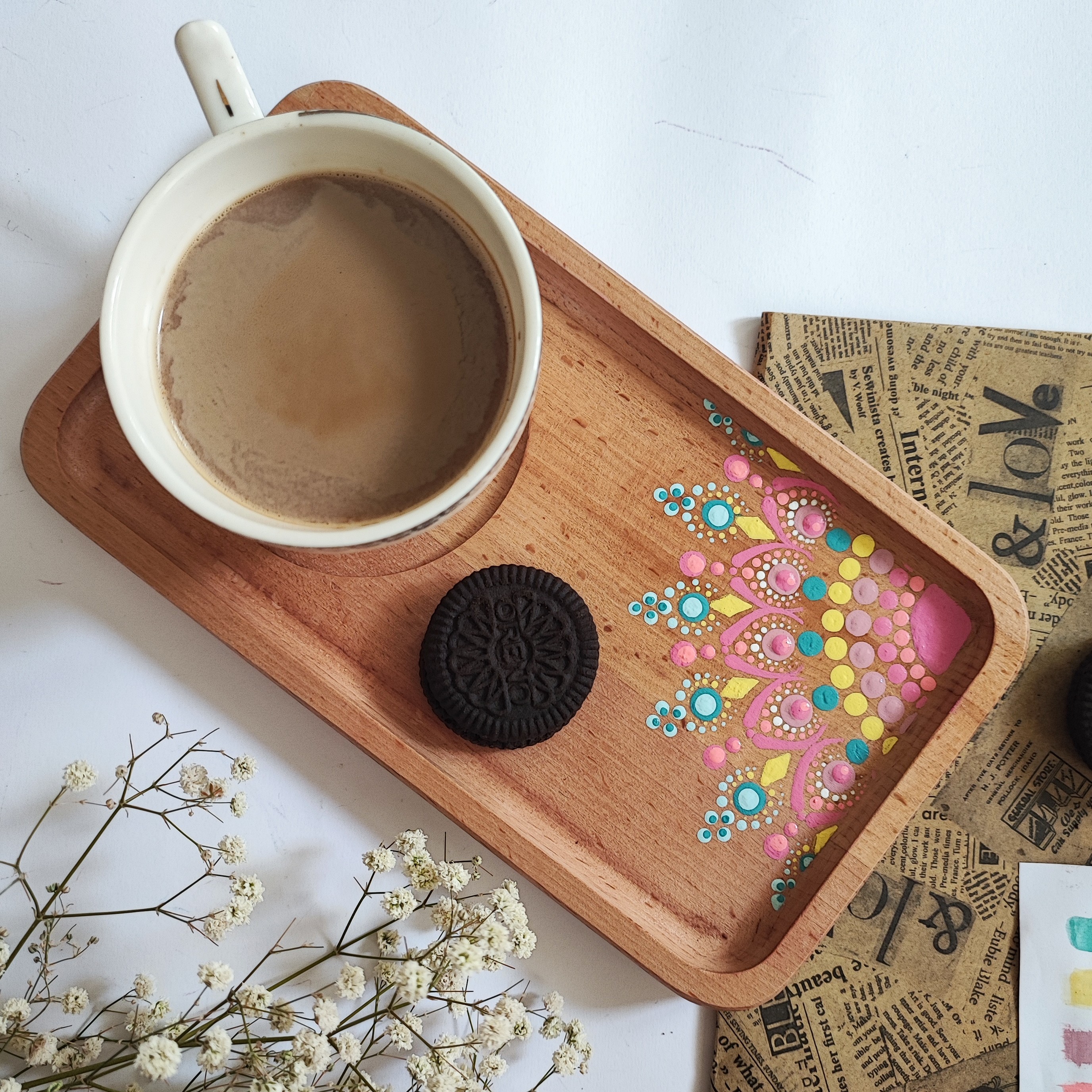 زیرلیوانی چوبی