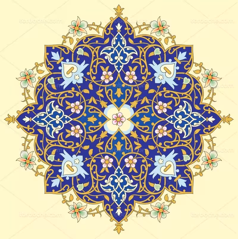 فایل وکتور شمسه تذهیب | گرافیک با طعم تربچه