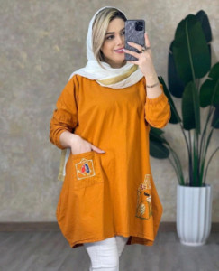 تونیک الیاف گلدونی قواره دار
