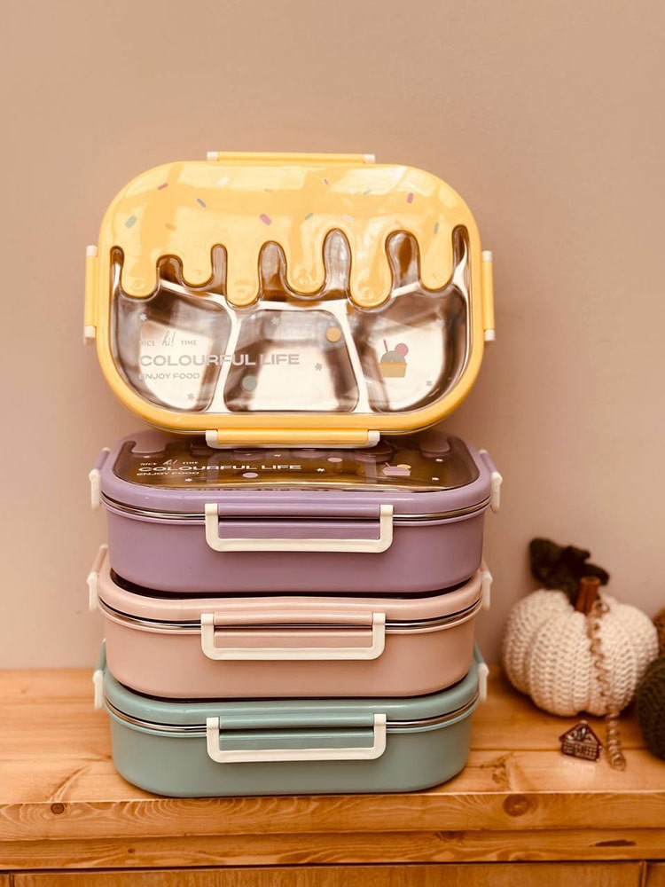 ظرف غذا 4قسمتی طرح بستنی کد001558