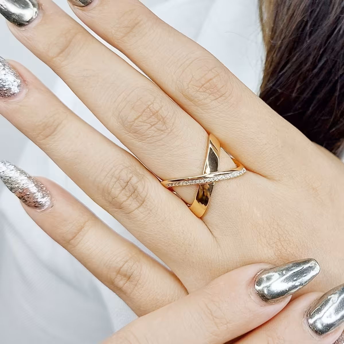 انگشتر نگین اتمی ضرب در برند ژوپینگ  سایز 9 کد9858