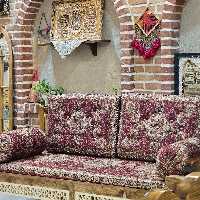 ست 5 تکه پشتی سنتی طرح الماس رنگ قرمز 