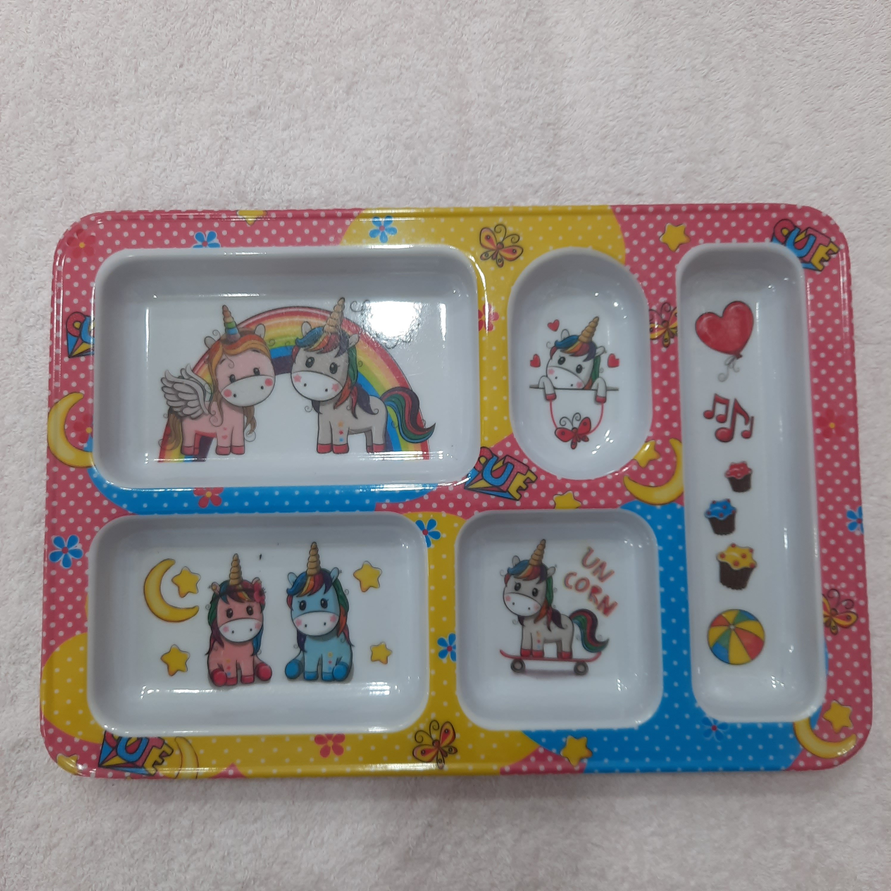 بشقاب کودک پنج خانه ظرف غدا کودک پنج خانه