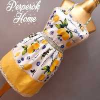 پیشبند آشپزخانه کتان نخ با استر حوله 