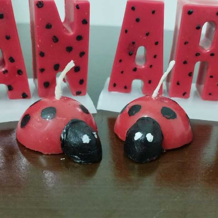 شمع حروف کفشدوزکی