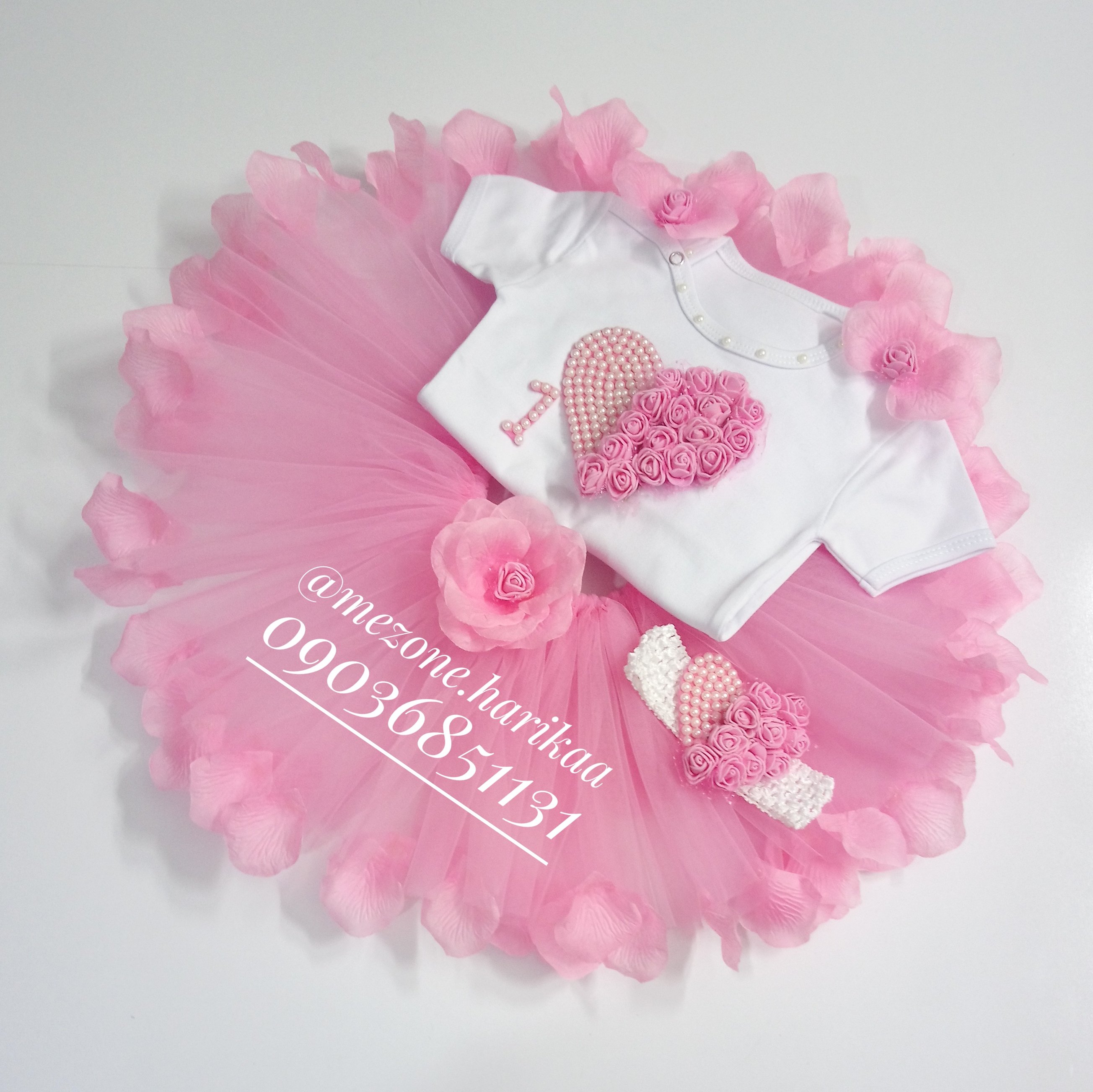 ست تولد یکسالگی قلبی