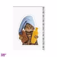 دفتر مشق 100 برگ بامبیلیپ طرح مامان گربه در حمام کد 7570281