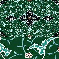 وکتور کاشی اسلیمی سبز - گرافیک با طعم تربچه