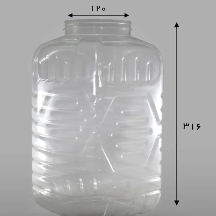 جار  پلاستیکی ده کیلویی بادرب فرمانی وزن 24گرمی(بسته 12تایی)