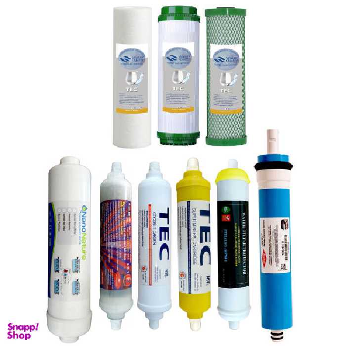 فیلتر دستگاه تصفیه کننده آب مدل FILTER RO- AT9M بسته 9 عددی