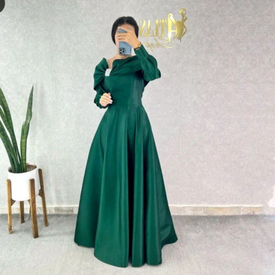 پیراهن مهمانی زنانه ساتن مدل پاپیون