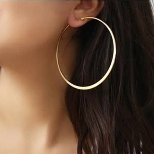 گوشواره گرد استیل رنگ ثابت