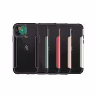 قاب HUANMIN گوشی ایفون Apple iPhone 12 مدل شفاف دور فلزی