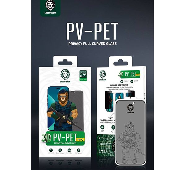 گلس گرین آیفون مدل 3D PET Privacy برای گوشی iphone 14 pro max