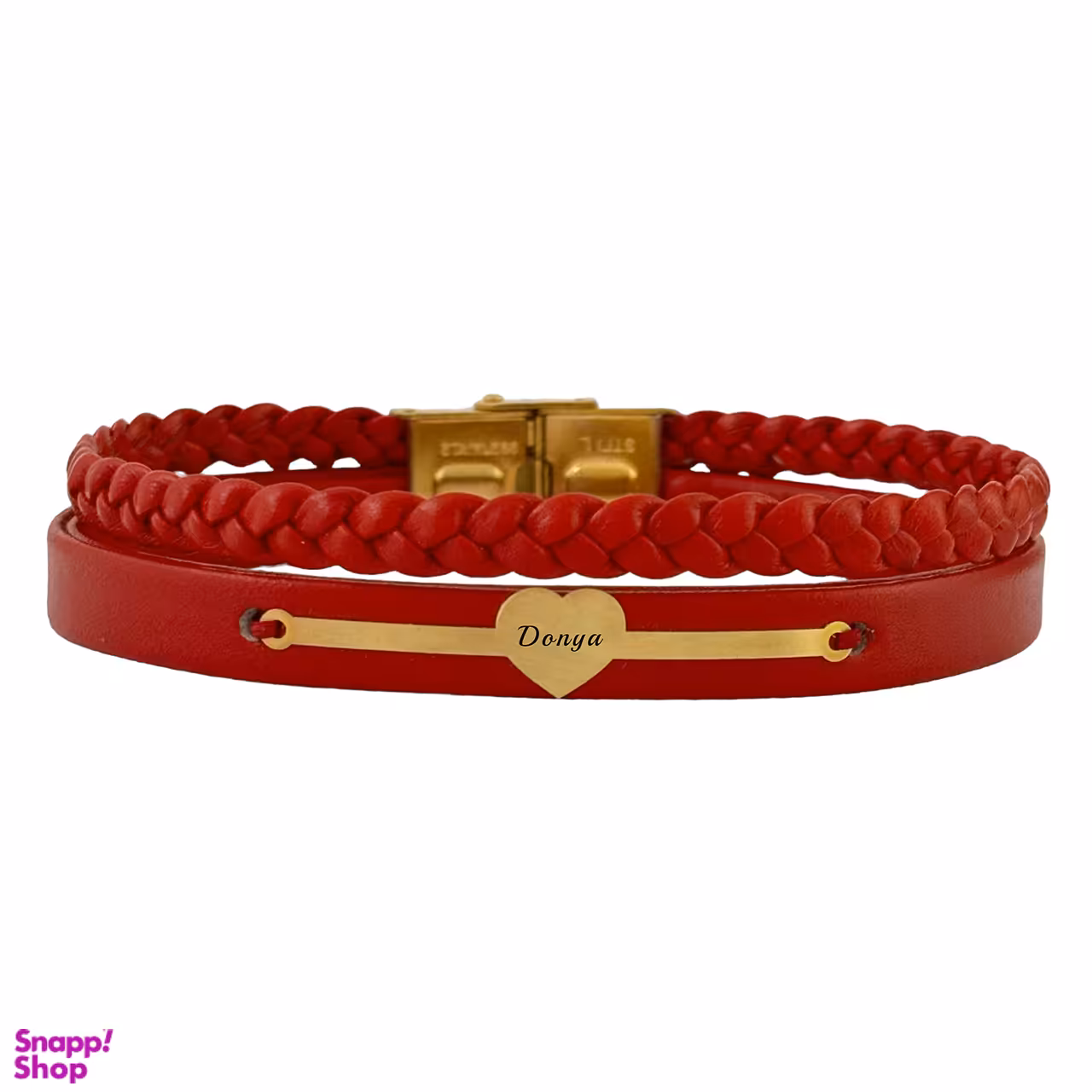 دستبند طلا 18 عیار زنانه لیردا مدل اسم دنیا  9010