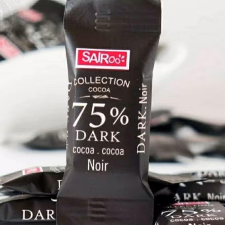 شکلات تلخ 75 درصد سایرو برند کناری پارمیدا