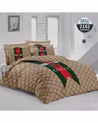 سرویس لحاف روتختی دو نفره 8 تکه دو رو میکرو تنسل گیاهی TURKAZ مدل 2182
