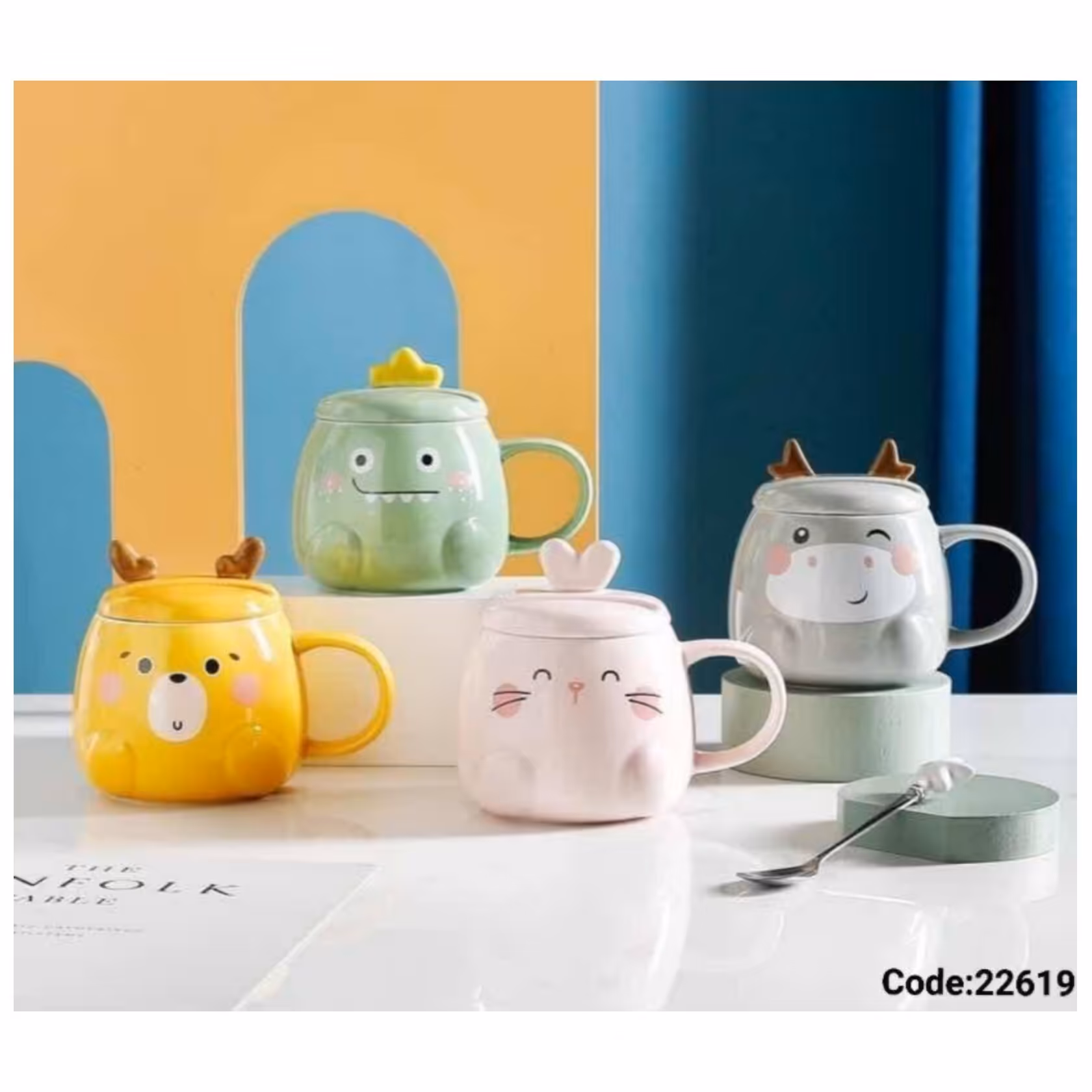 ماگ حیوانات درب شاخ دار H47