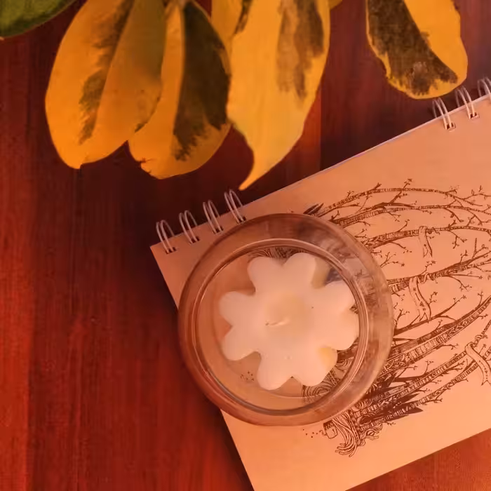 شمع گل قلبی در رنگ های مختلف همراه با شیشه                                        