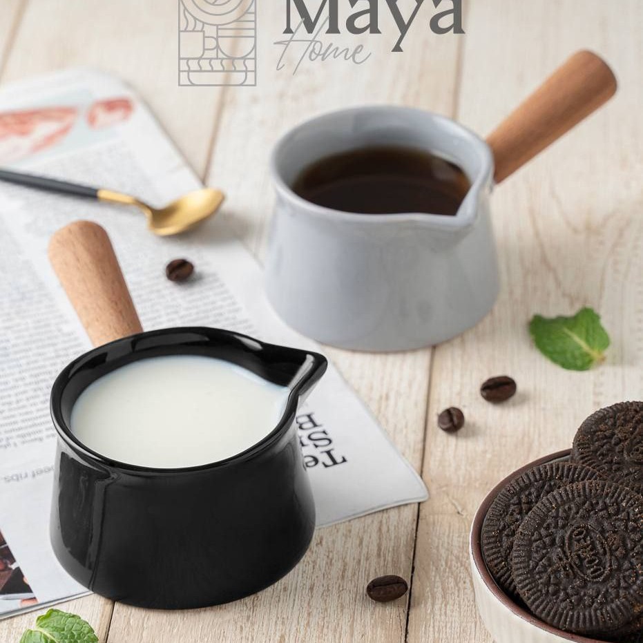 سس خوری سرامیکی دسته چوبی مایا