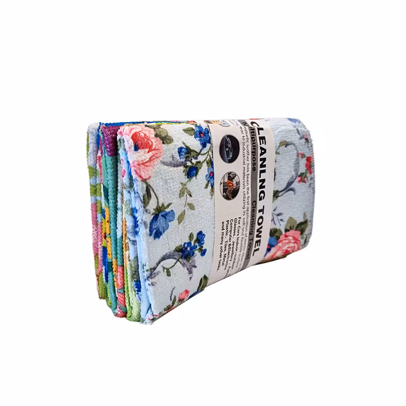 دستمال آشپزخانه طرح گل 5 عددی