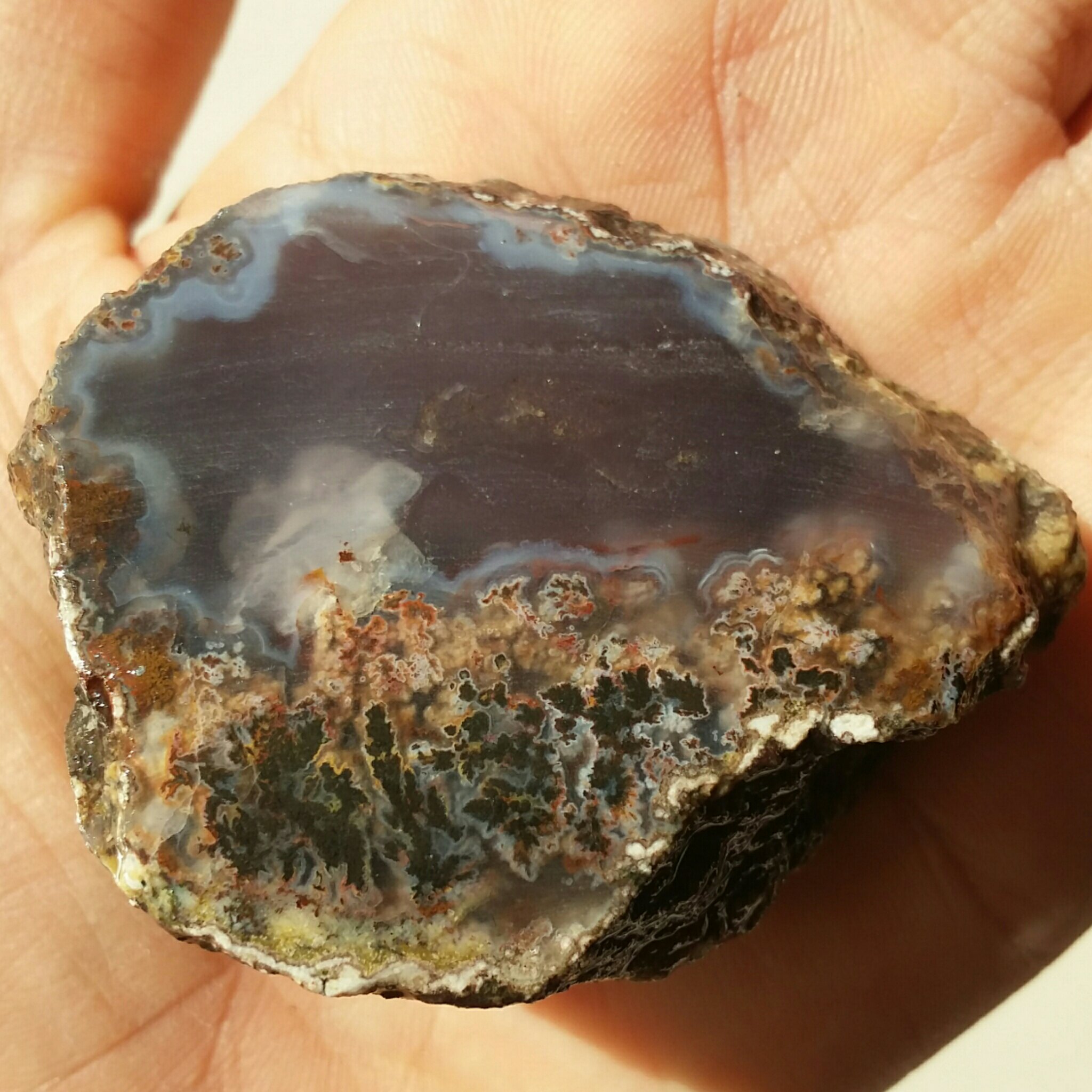 اسلایس سنگ راف عقیق منظره و شجر شکوفه زمینه سوسنی محشر 100 در100 طبیعی دیدنی