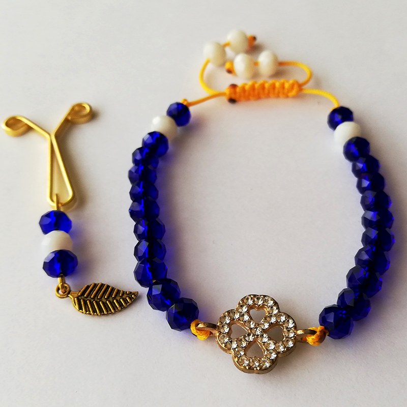 دستبند کریستالی (طرح شبدر نگینی)