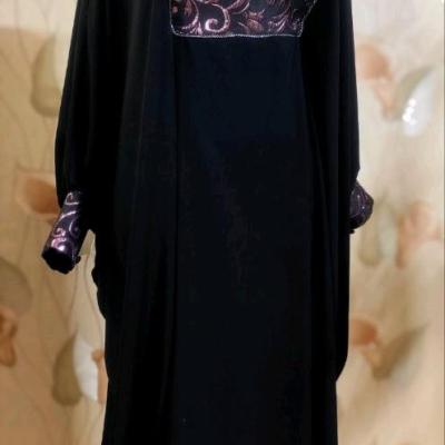 مانتو عبایی کرپ الیزه