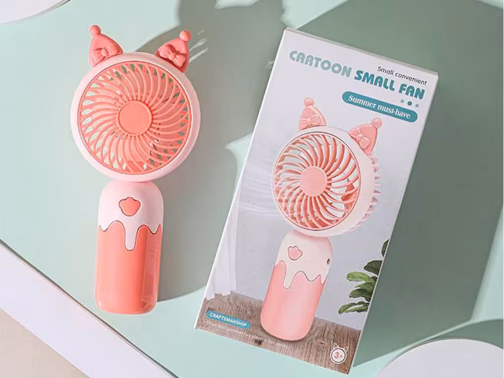 مینی پنکه شارژی مدل دستی طرح کرومی