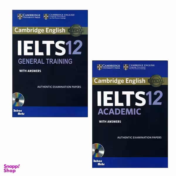 کتاب Cambridge IELTS 12 Academic_General اثر جمعی از نویسندگان انتشارات زبان مهر 2 جلدی